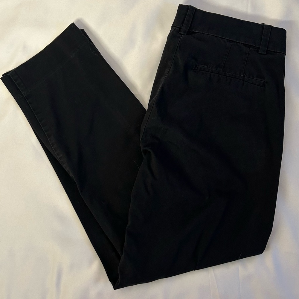 Women's J. Crew Black Stretch Chino Pants Size 2